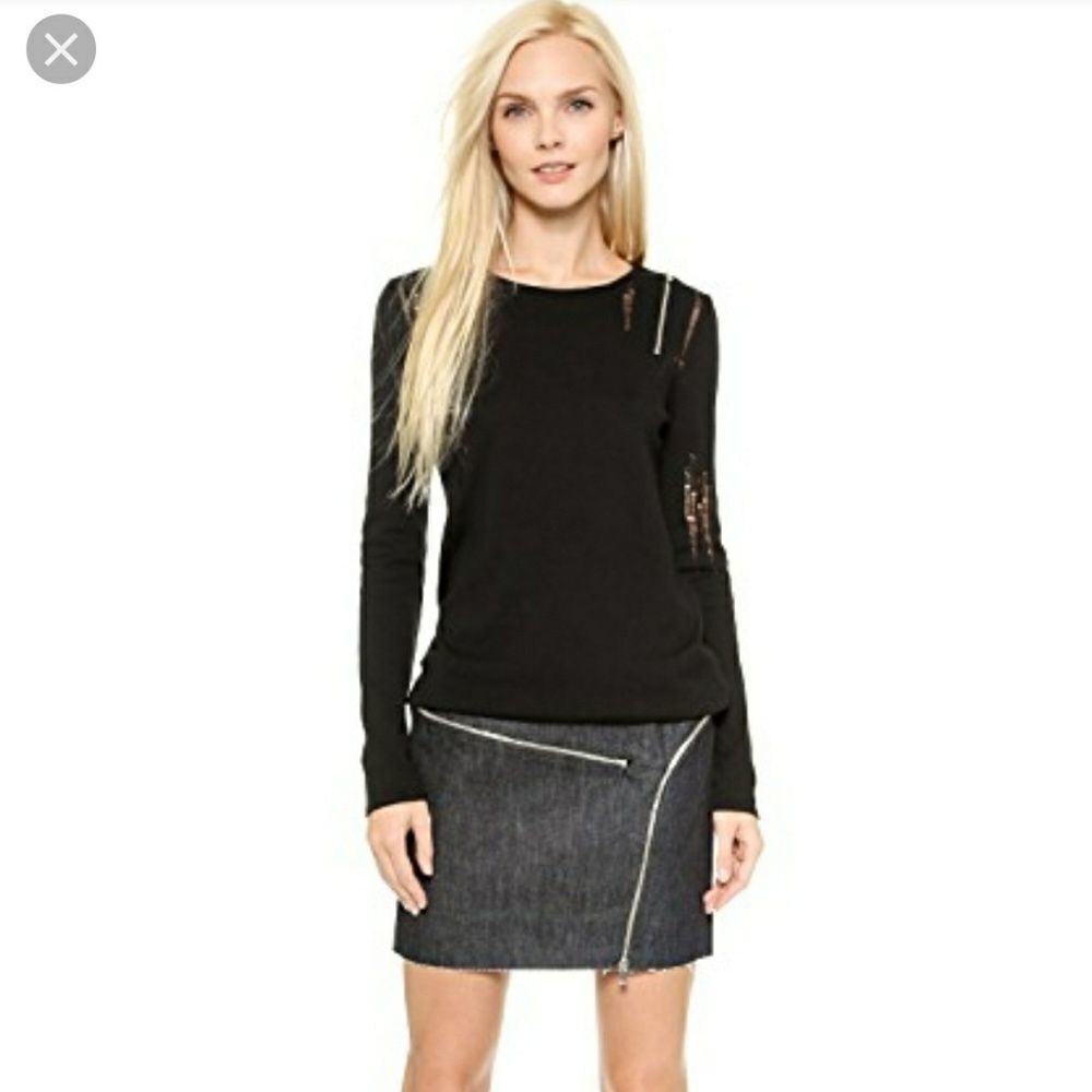 New Jay Ahr raw denim dress size 2